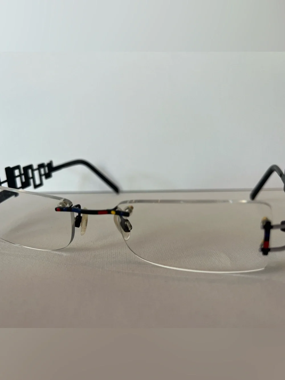 Vintage Yabi Art Abendzauber 4531 6596 Rimless Geometric Eyeglasses Germany